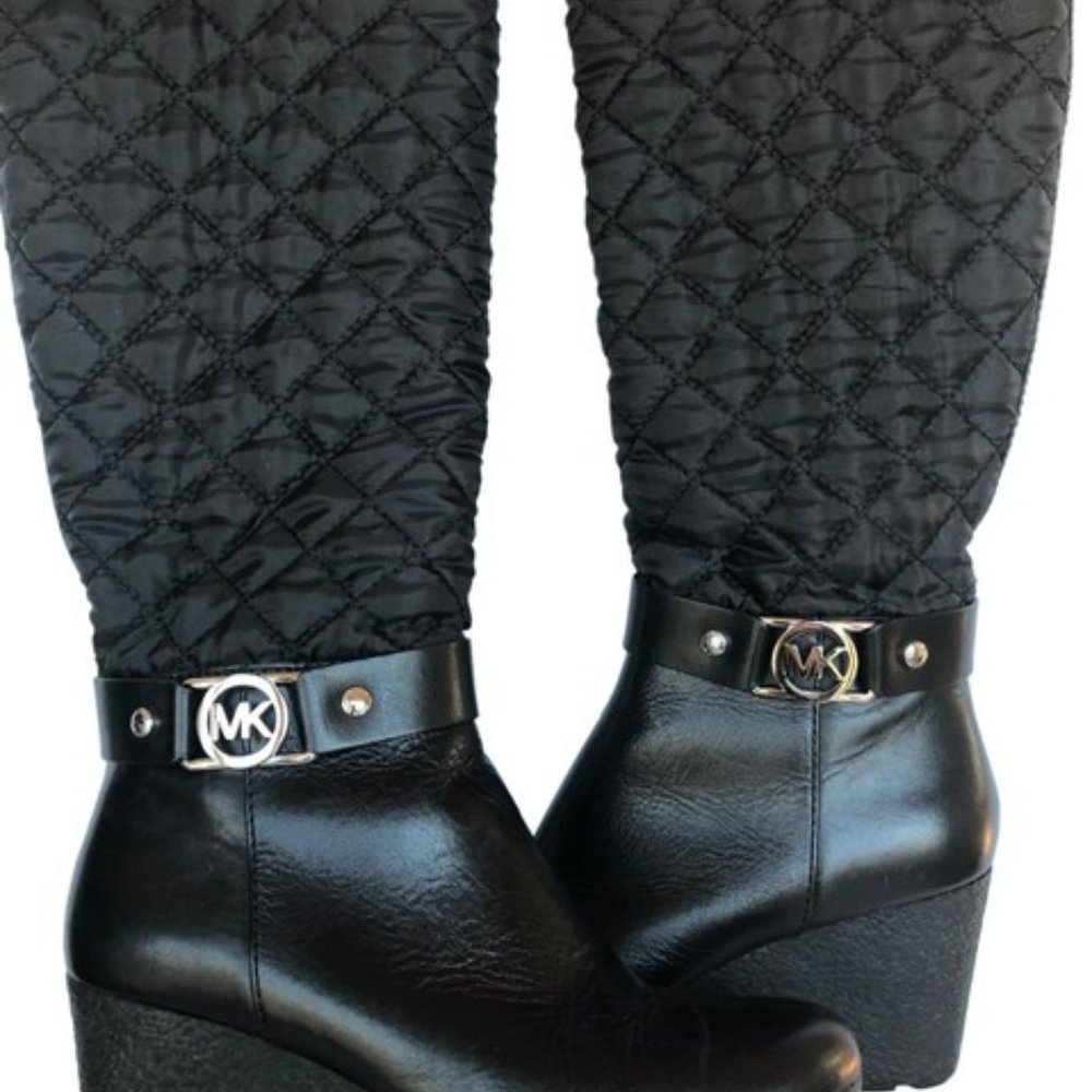 Women's Black Aaran Cold Weather Wedge Boots Size 11M